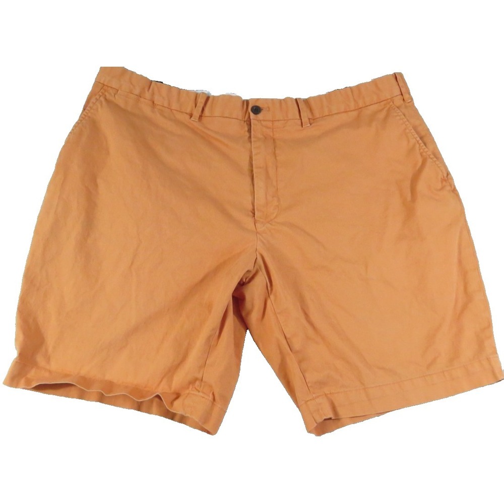 Polo Golf Ralph Lauren Men Chino Shorts Orange 98/2 Stretch Flat Front VTG Style